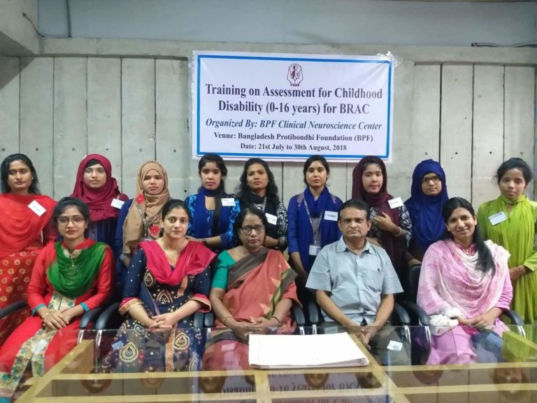 5. Training on Assessment for Childhood Disability (0-16 years) for BRAC